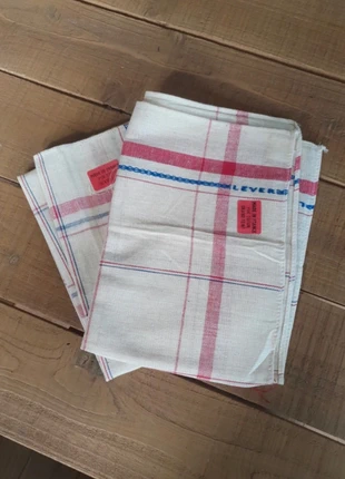 Lot de 4 torchons coton blanc vintage à carreaux, marque: made in France, état: Neuf avec étiquette, 10,00 €, 11,20 € Protection acheteurs incluse