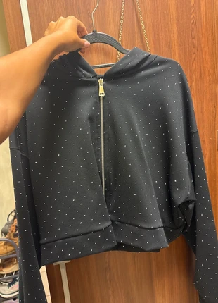 Felpa con zip e brillantini, brand: nessuno, condizioni: Ottime, taglia: XS / IT 38 / EU 34, €3.00, €3.85 include la Protezione acquisti