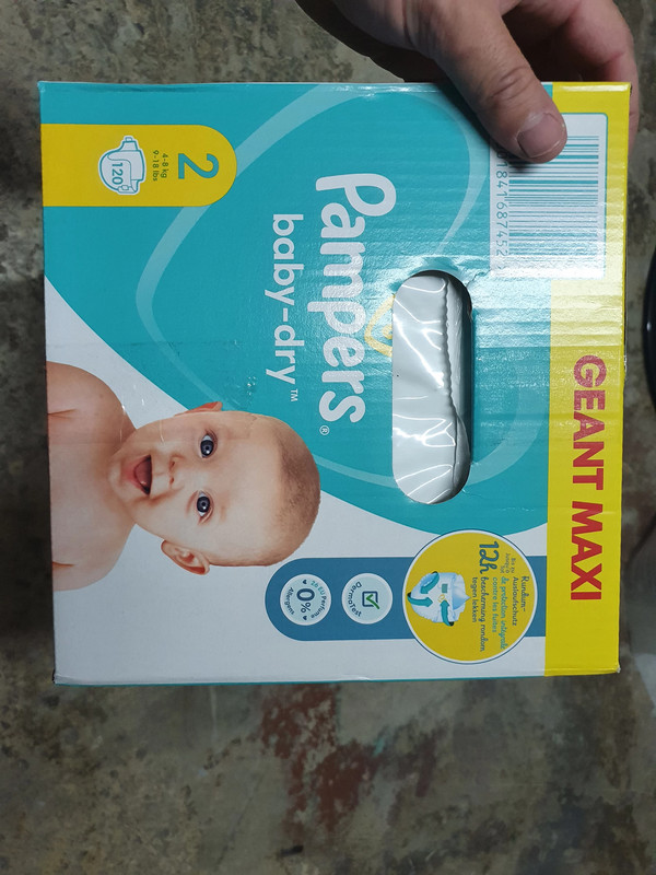 Pampers Baby Dry Couches 12H Taille 2 120uts