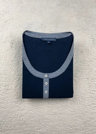 T-shirt / Haut de pyjama - Tommy Hilfiger - Bleu marine logo brodé Blanc et Rouge - Taille L Homme, marca: Tommy Hilfiger, estado: Muito bom, tamanho: L, €14.90, €16.35 inclui Proteção do Comprador
