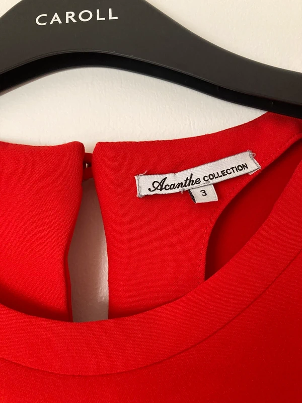 Robe droite rouge Acanthe taille 3 - photo numéro 3