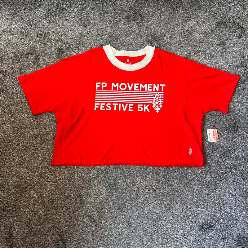 fp movement festive 5k red tee 2