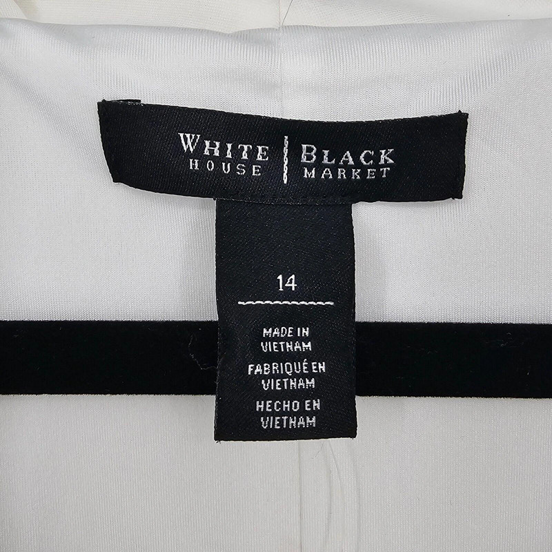 White House Black Market Womans Peplum Top Size 14 White Color Defects 2