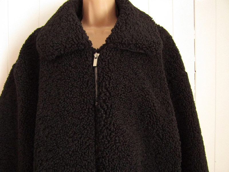 Boohoo Tall Black Teddy Fur Bomber Jacket Vinted