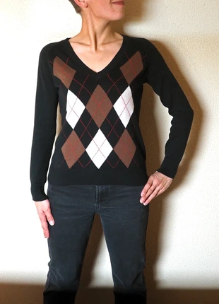 Retro Vintage Y2K Argyle Sweater Pull Zara Motif Losange XS-S, marca: Zara, estado: Muy bueno, tamaño: S / 36 / 8, 12,00 €, 13,30 € Protección al comprador incluida