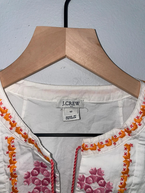 J. Crew Embroidered Top 2