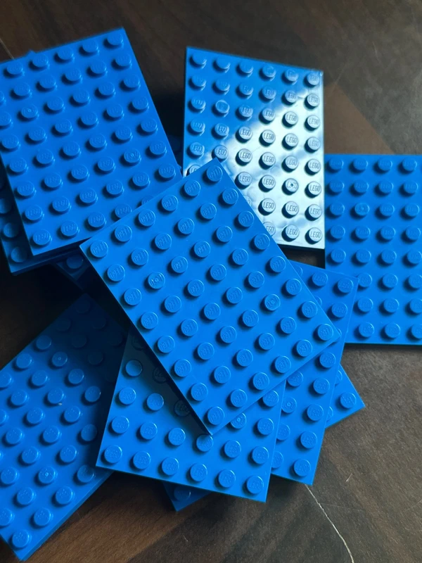 10 Plate Lego 6x8 réf 3026 Blue - photo numéro 2