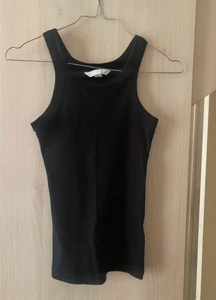 Débardeur côtelé noir H&M - Taille XS, marque: H&M, état: Neuf sans étiquette, taille: XS / 34 / 6, 8,00 €, 9,10 € Protection acheteurs incluse
