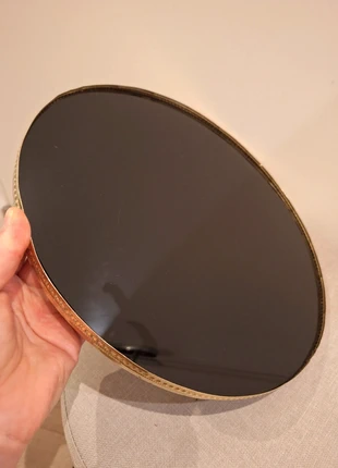 Stunning decorative black glass display tray with gold brass trim dimensions 25cm, brand: The Unbranded Brand, condition: Very good, £9.00, £10.15 includes Buyer Protection