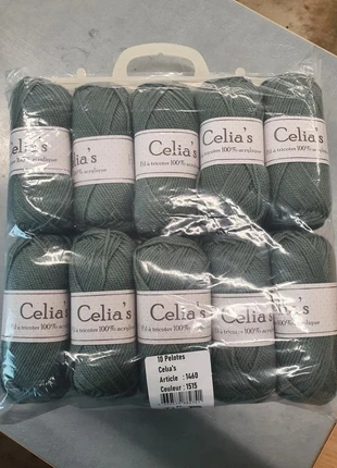 Lot 10 Pelotes de Laine Celia's Petrole Chine, brand: LAINE, condizioni: Nuovo con cartellino, €9.99, €11.19 include la Protezione acquisti Pro