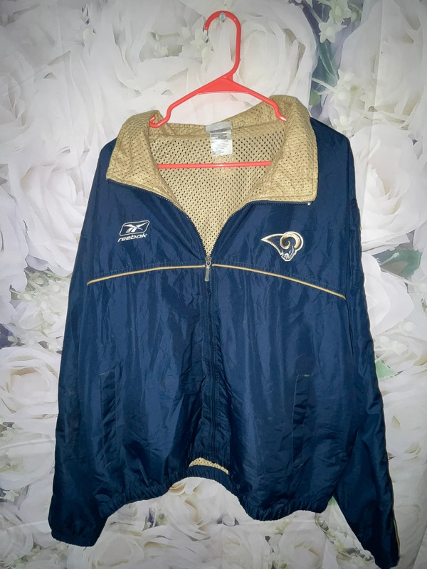 Vintage Reebok St Louis Rams NFL  Jacket 90s Y2K Size 2XL Lightweight Full Zip 1