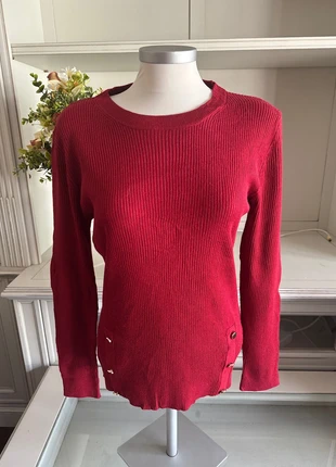 Tahari Petite red ribbed knit ribbed jumper size M, marque: Local, état: Très bon état, taille: M / 38 / 10, 5,00 €, 5,95 € Protection acheteurs incluse