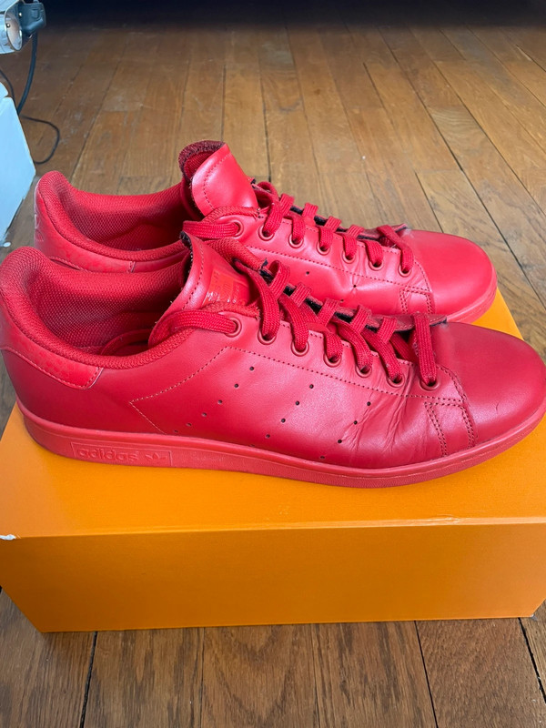 Stan smith original best sale rouge