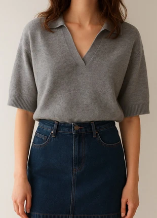 Pull col polo gris clair Abercrombie & Fitch – Taille S, marque: Abercrombie & Fitch, état: Neuf sans étiquette, taille: S / 36 / 8, 15,00 €, 16,45 € Protection acheteurs incluse