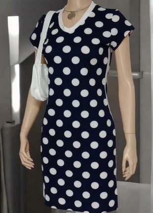 Vestido manga corta mujer lunares marino blanco, brand: Vintage Dressing, condizioni: Ottime, taglia: L / IT 44 / EU 40, €12.90, €14.25 include la Protezione acquisti