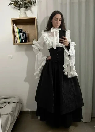 Robe gothique victorien lolita - blanc & noir (corset intégré), marque: Lolita, état: Très bon état, taille: M / 38 / 10, 74,00 €, 78,40 € Protection acheteurs (Pro) incluse