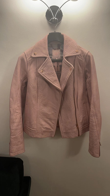 Ted baker clearance pink leather jacket