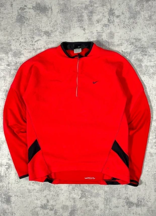 Sweat quart zip Nike vintage y2k 2000s sport rouge/noir running solo swoosh Taille S, brand: Nike, condition: Very good, size: S, €9.00, €10.15 includes Buyer Protection