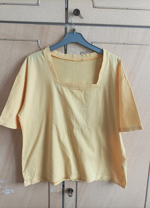 T-shirt jaune pastel col carré 46/48 made in france, marque: Vintage Dressing, état: Neuf sans étiquette, taille: L / 40 / 12, 7,00 €, 8,05 € Protection acheteurs incluse