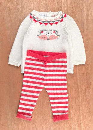 Ensemble bébé fille / 10% laine / 3 mois 60 cm / Cadet Rousselle, merk: Cadet Rousselle, staat: Heel goed, maat: 1-3 maanden / 56 cm, € 5,00, € 5,95 inclusief Kopersbescherming Pro