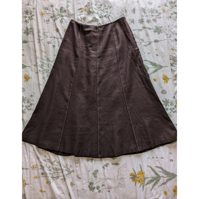 Talbots Petites Linen Midi Skirt 1