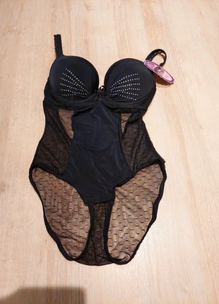 Body caprice tulle plumetis push-up à strass 85C, marca: Caprice, estado: Novo com etiquetas, tamanho: Outro, €3.00, €3.85 inclui Proteção do Comprador