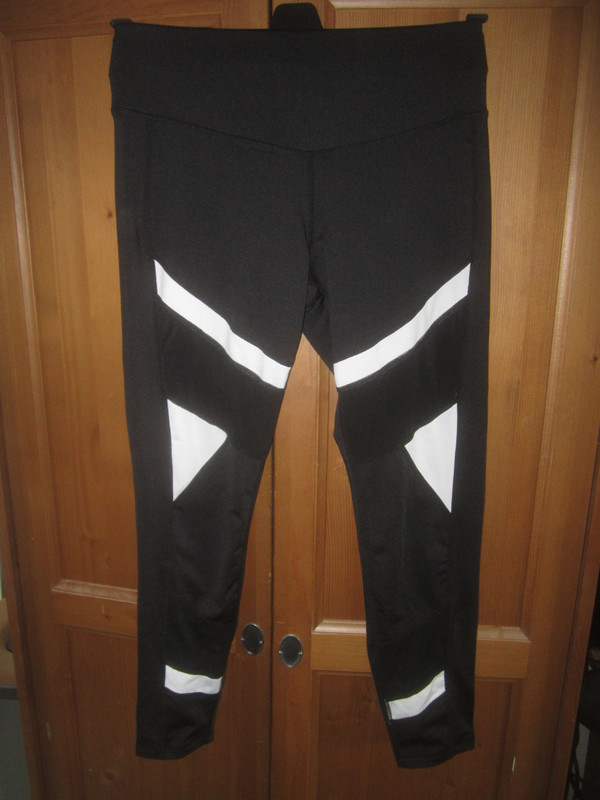 matalan Souluxe black and white exercise gym leggings size 10- 12