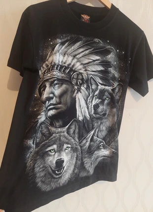 Rick Eagle T-shirt M women black graphic Indian & wolves, brand: Vintage Dressing, condizioni: Ottime, taglia: M / IT 42 / EU 38, €29.00, €31.15 include la Protezione acquisti