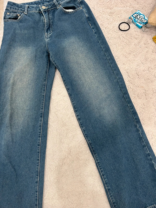 Dark wash blue jeans 3