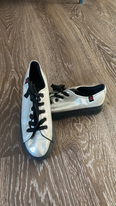 Basket plateforme argenté on sale