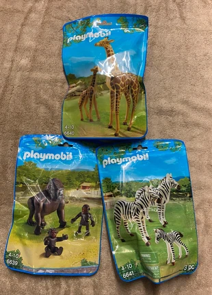 Lot de 3 Playmobil famille de zèbres / girafes / gorilles non ouvert, brand: Playmobil, condition: Very good, size: 4 years / 104 cm, €24.00, €25.90 includes Buyer Protection