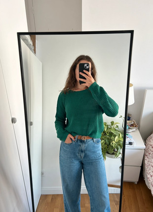 Pull vert maille côtelée – Forever 21 – Taille M, brand: Forever 21, condition: Good, size: M / 38 / 10, 4.00 €, 4.90 € includes Buyer Protection