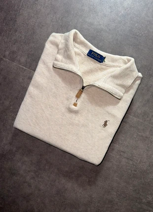 Half zip 1/4 zip col camionneur Ralph Lauren | Taille XXL | Beige crème logo marron, marque: Ralph Lauren, état: Très bon état, taille: XXL, 59,00 €, 62,65 € Protection acheteurs incluse