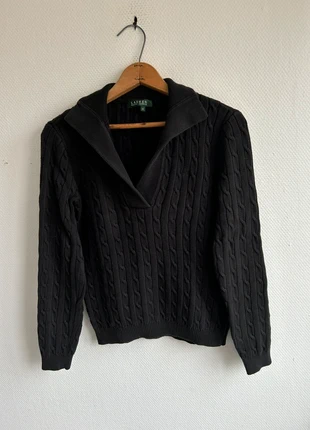 Pull Torsadé Ralph Lauren Noir 📏 M, marque: Ralph Lauren, état: Très bon état, taille: M / 38 / 10, 35,00 €, 37,45 € Protection acheteurs (Pro) incluse