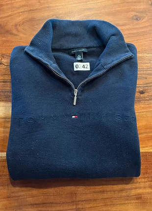 Pull Tommy Hilfiger Half Zip 1/4 Col Camionneur Maine Blanc Logo brodé Vintage SweatShirt Femme XS, brand: Tommy Hilfiger, condizioni: Ottime, taglia: XS / IT 38 / EU 34, €14.50, €15.93 include la Protezione acquisti Pro