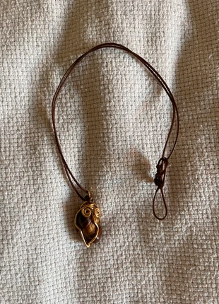 Tiger's Eye Gold Crystal Pendant Adjustable Necklace, condizioni: Nuovo senza cartellino, €6.00, €7.00 include la Protezione acquisti