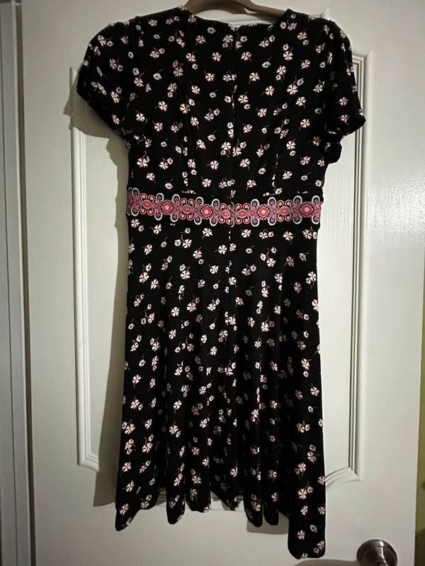 Black flowered Loft dress 2