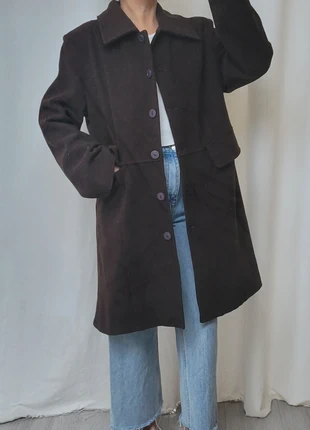 vintage brown overcoat long coat jas jacket manteau, marca: Vintage, estado: Muito bom, tamanho: S / 36 / 8, €39.00, €41.65 inclui Proteção do Comprador