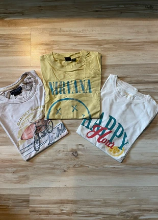 Lot 3 t-shirt bonobo/jack&jones/nirvana, brand: Jack & Jones, condition: Very good, size: M, €2.50, €3.33 includes Buyer Protection