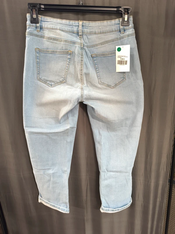 316810 pantacourt bleu clair femme 38 camaieu - photo numéro 2