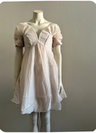 Robe courte ASOS Design écrue manches bouffantes – Taille 36 (UK 8 / US 4), marque: ASOS, état: Neuf sans étiquette, taille: S / 36 / 8, 15,00 €, 16,45 € Protection acheteurs (Pro) incluse