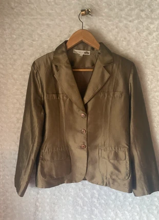 Blazer vintage 100% soie – couleur bronze, merk: Vintage Dressing, staat: Heel goed, maat: M / 38 / 10, € 25,00, € 26,95 inclusief Kopersbescherming