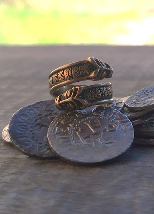 Bague Viking Têtes de Loup, état: Neuf avec étiquette, taille: 17,3 mm, 20,00 €, 21,70 € Protection acheteurs (Pro) incluse