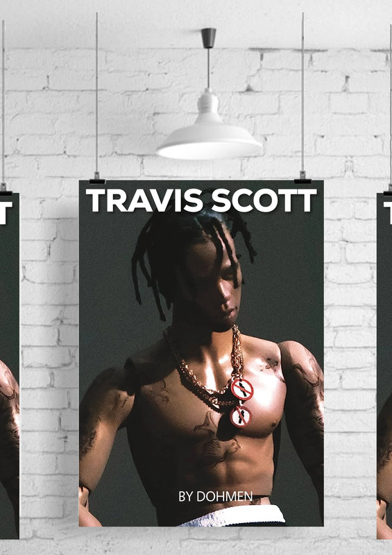 plakat z motywem Travis scott rodeo