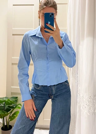 Camicia blu in cotone 100% nuovo con cartellino, marque: Made In Italy, état: Neuf avec étiquette, taille: Taille unique, 25,00 €, 26,95 € Protection acheteurs incluse