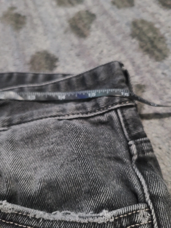 H&M &Denim Black Jean Boho Shorts sz 32 5