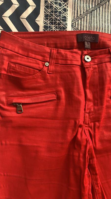 Pantalón rojo encerado Vinted