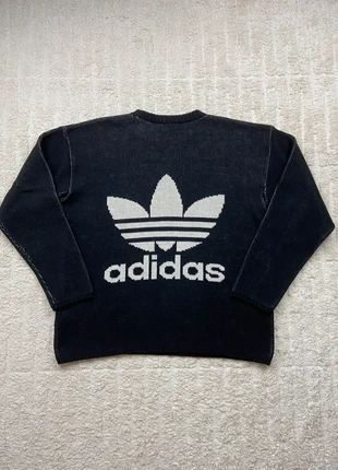 Pull en Laine Adidas vintage gris logo brodé - taille S (coupe oversize), brand: adidas, condizioni: Ottime, taglia: S / IT 40 / EU 36, €40.00, €42.70 include la Protezione acquisti