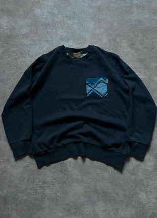 Carhartt Navy Blue Sweatshirt Patterned Chest Pocket 90s Vintage Y2k, marque: Carhartt, état: Très bon état, taille: S, 17,50 €, 19,08 € Protection acheteurs incluse