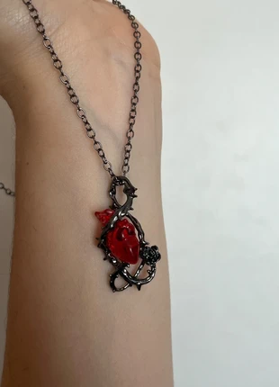 Collier argenté cœur barbelé cage noir nana Osaki Ren punk witchy spooky, merk: Nana, staat: Heel goed, € 22,00, € 23,80 inclusief Kopersbescherming